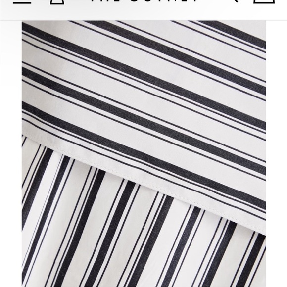 Theory striped tie back asymmetrical dress NEW - Picture 3 of 14